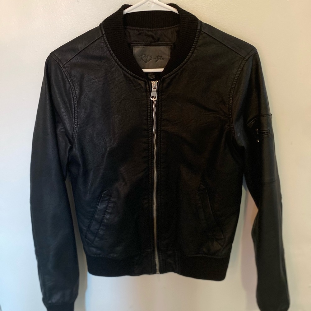 Leather Bomber Jacket